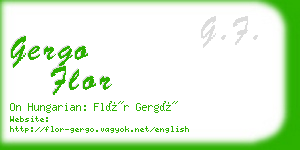 gergo flor business card